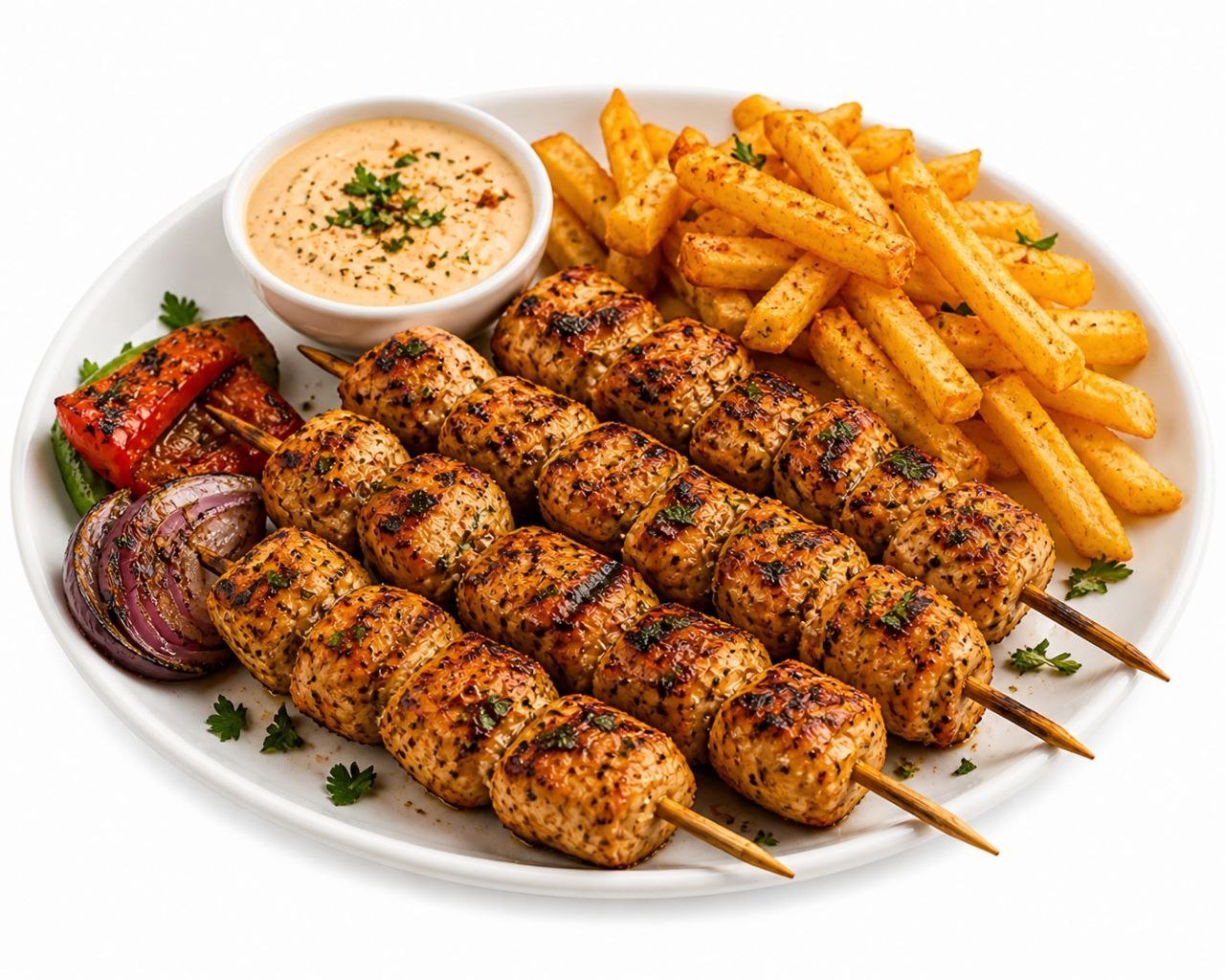 وجبة كباب مع بطاطس