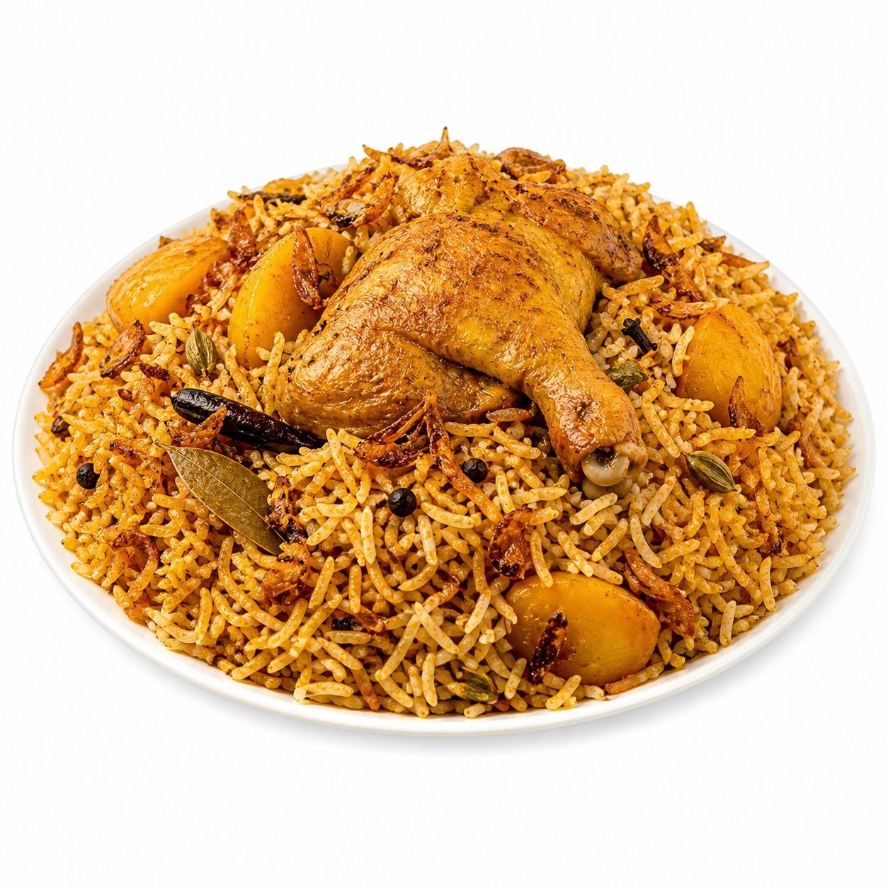 وجبة أرز كبسة بالدجاج